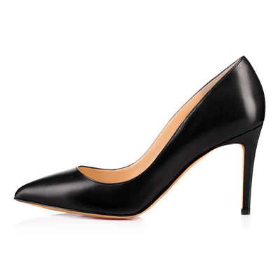 8cm 10cm 12cm Matte Pointed Toe Slip On High Heel Pumps