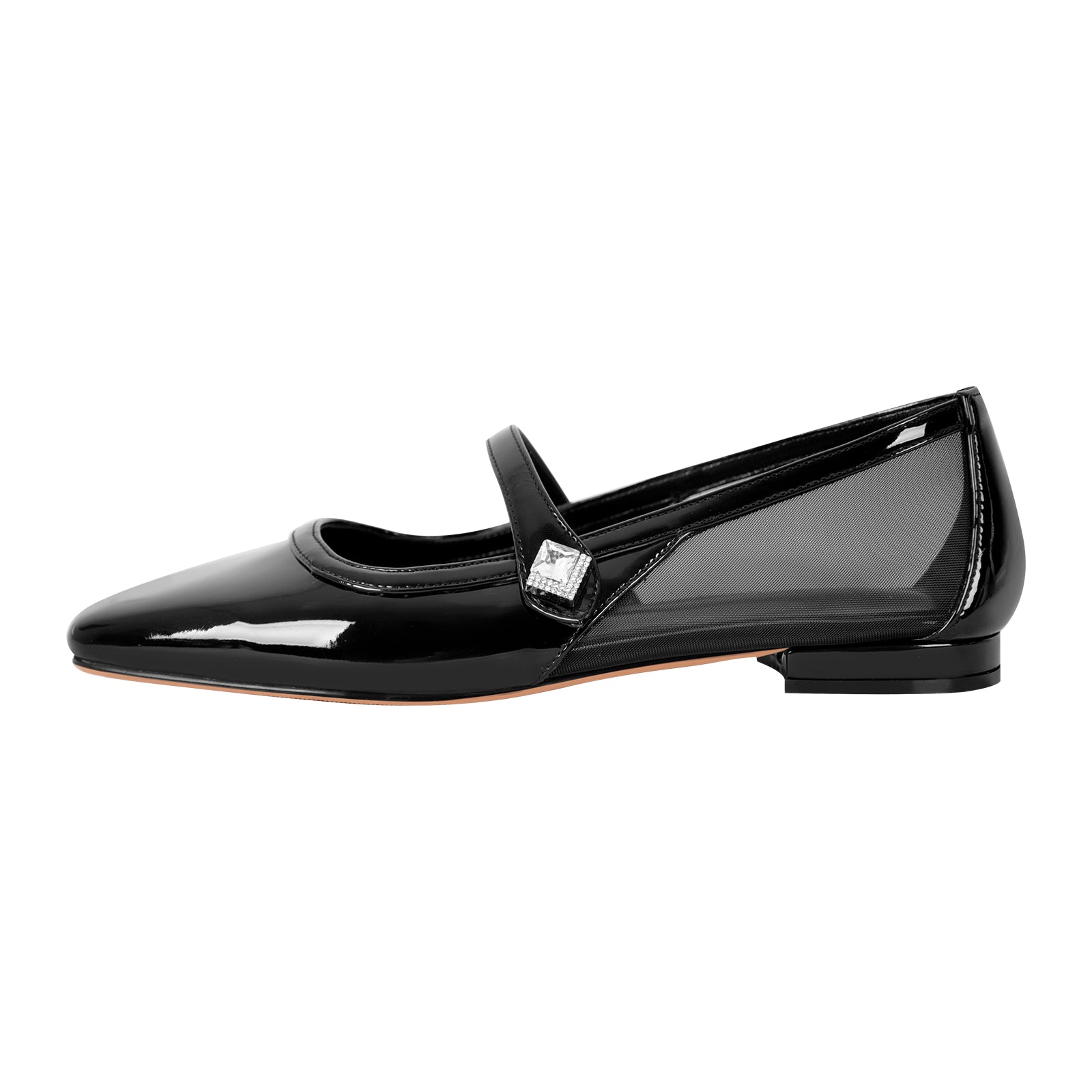 Patent Square Toe Mary Jane Flats – Onlymaker