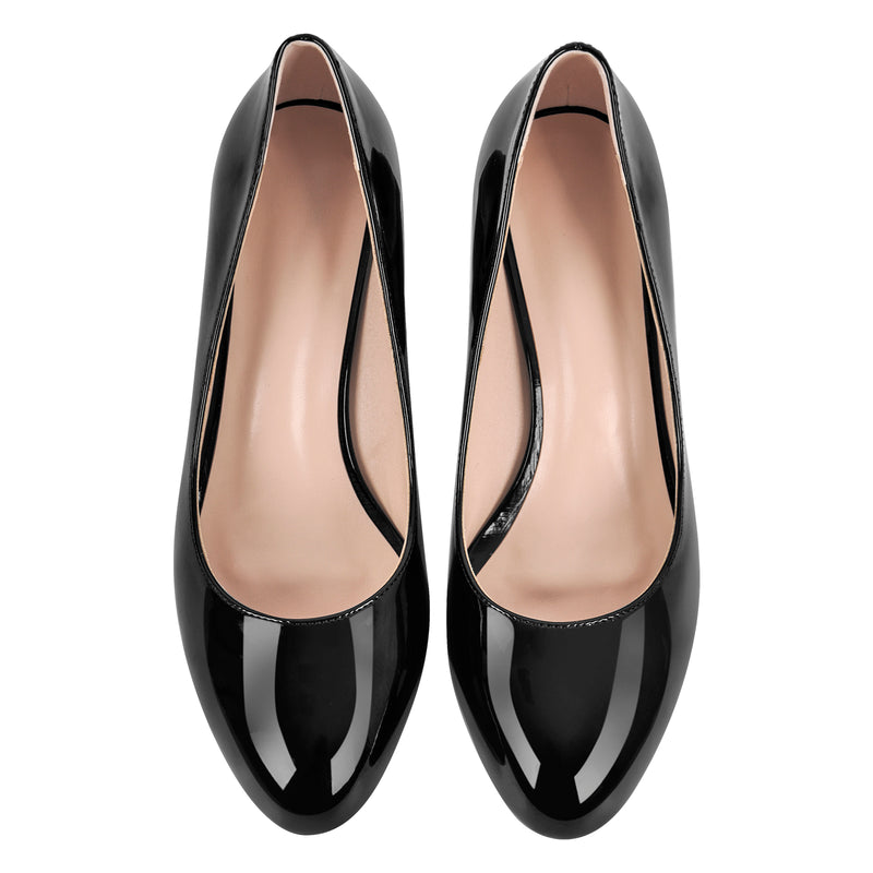 Round Toe Classic Stiletto Pumps