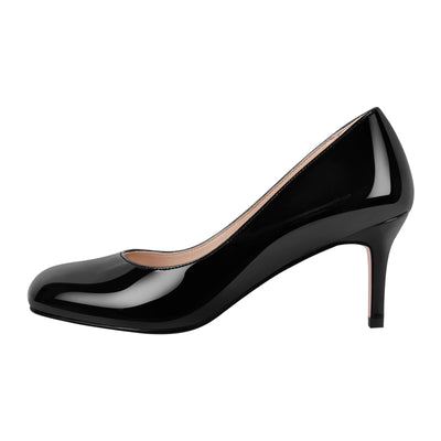 Round Toe Classic Stiletto Pumps