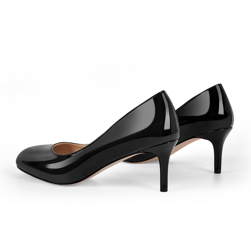 Round Toe Classic Stiletto Pumps