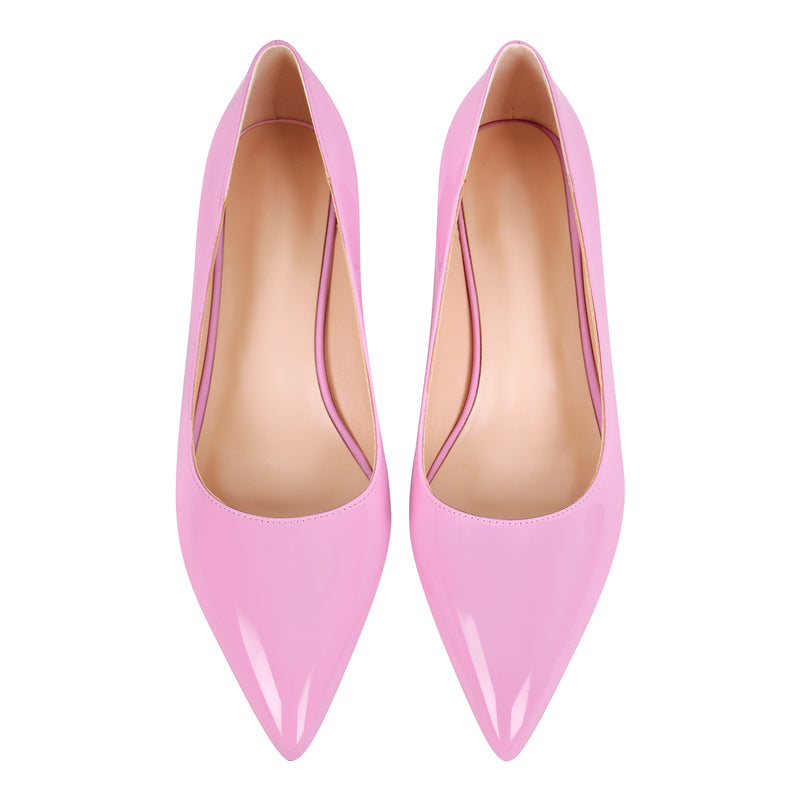 Pointed Toe Chunky Heel Classic Pumps