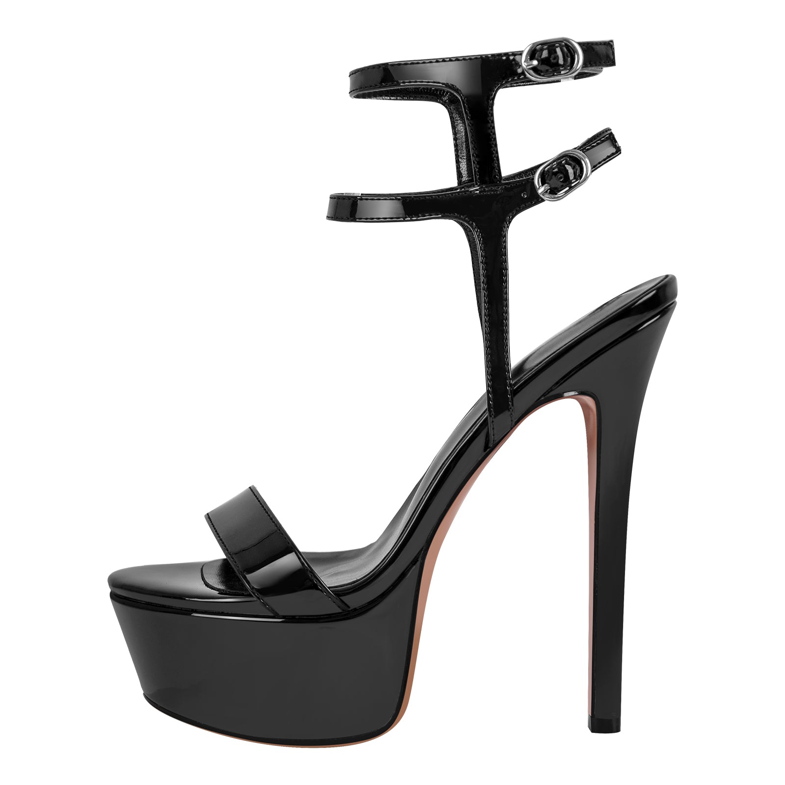 Platform Ankle Double Strap Stiletto Sandals – Onlymaker