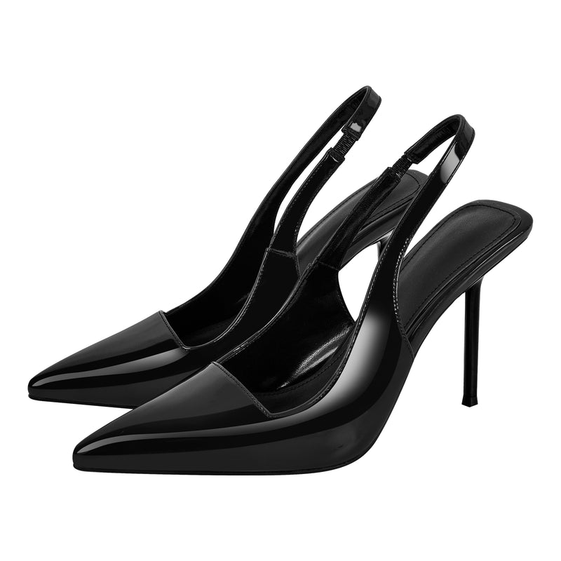 Pointed Toe Stiletto Slingback High Heels