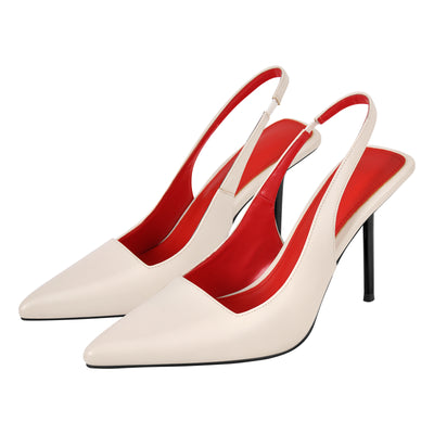 Pointed Toe Stiletto Slingback High Heels