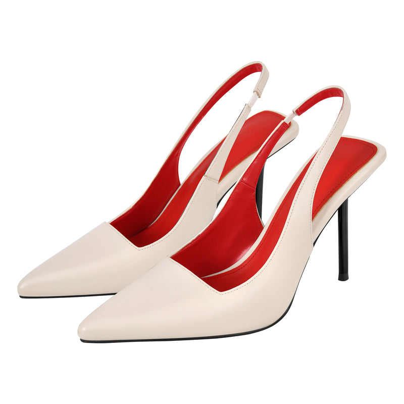 Pointed Toe Stiletto Slingback High Heels