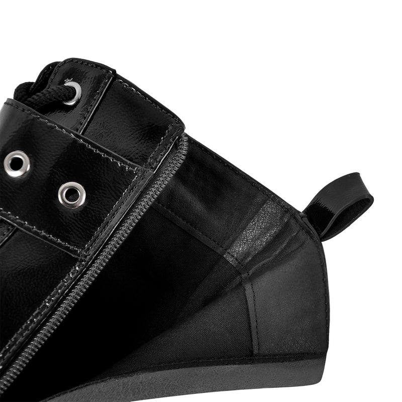 Square Toe Buckle Ankle Boots