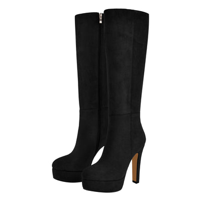 Onlymaker Platform Suede Knee High Boots