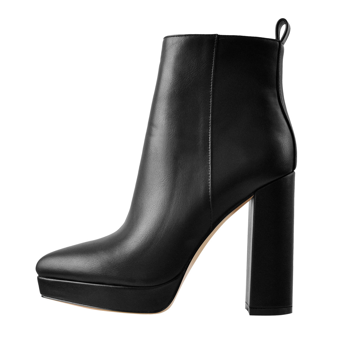 Pointed Toe Chunky Heel Ankle Boots – Onlymaker