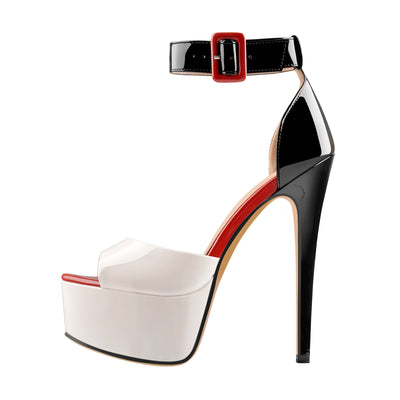 Peep Toe Platform Ankle Straps High Heel Sandals