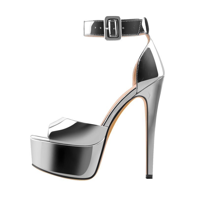 Peep Toe Platform Ankle Straps High Heel Sandals