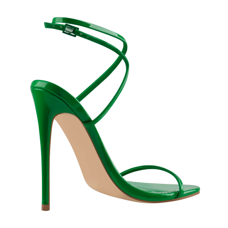 42 Gold Lava Strappy Heeled Sandals, Green, Women's 11 M | eBay