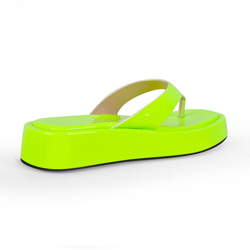 Fluorescent Green Flip Flop Slippers – Onlymaker