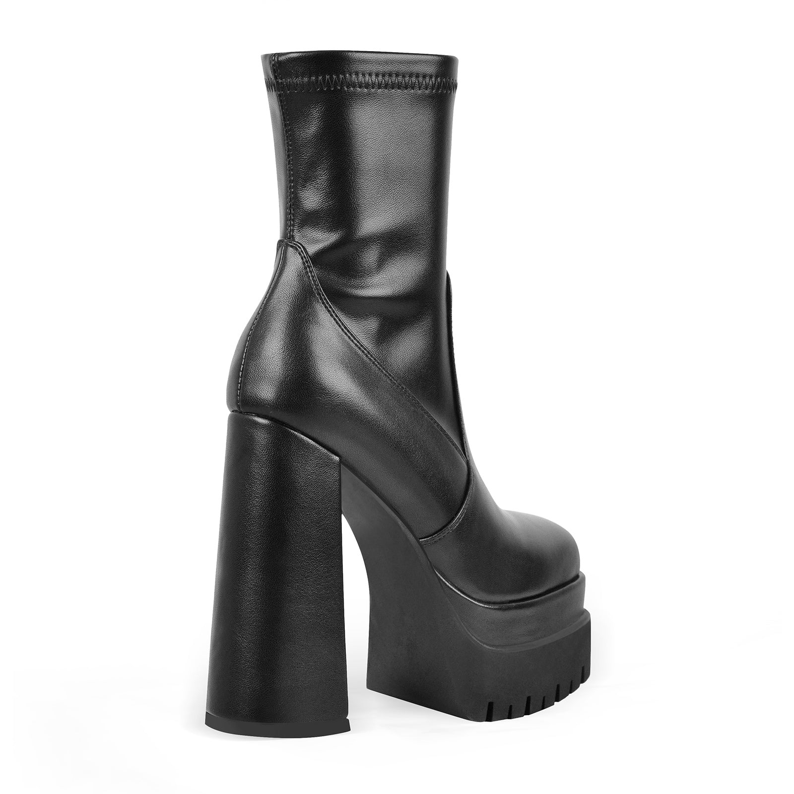 Double Platform Zipper Chunky Heel Ankle Boots – Onlymaker