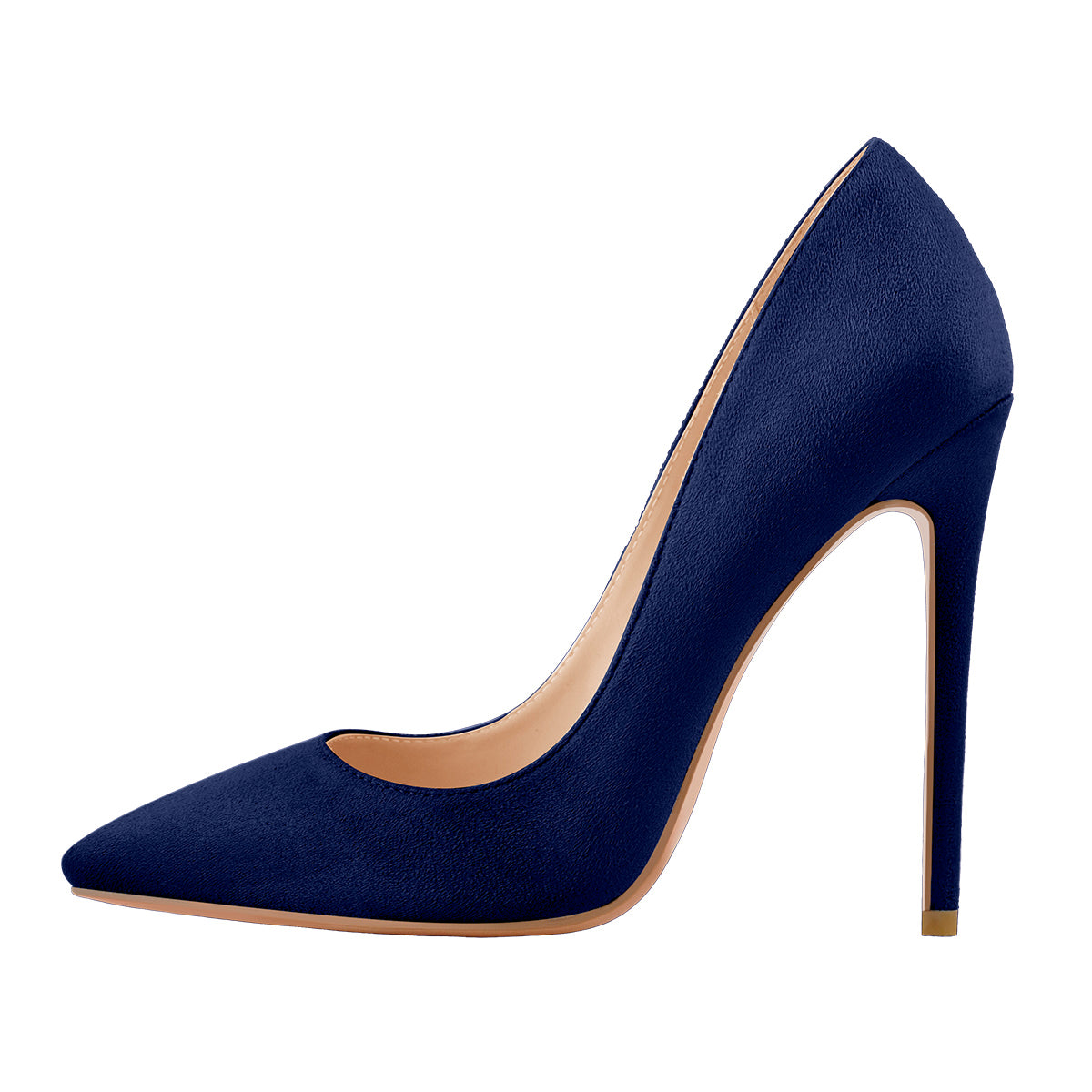 8cm 10cm 12cm Blue Pointed Toe Pumps Classic Stilettos – Onlymaker