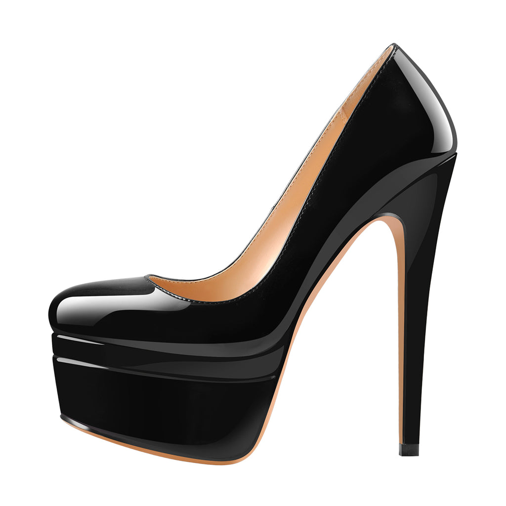 Round toe platform on sale pumps