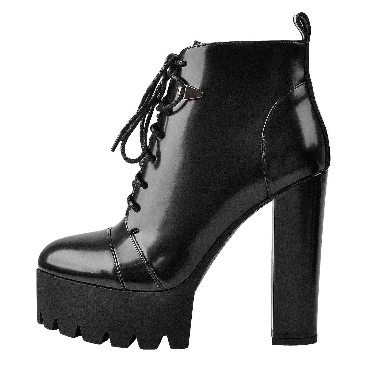 Black Platform Chunky Heels Ankle Boots – Onlymaker