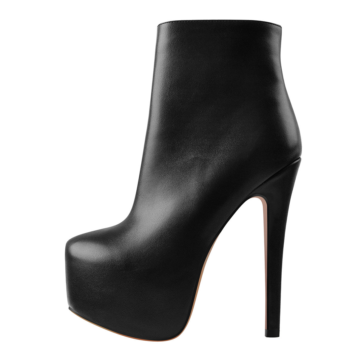 Rounded Toe Platform Stiletto High Heel Ankle Boots – Onlymaker